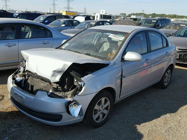 KMHCN46C28U197471 - 2008 HYUNDAI ACCENT GLS SILVER photo 2