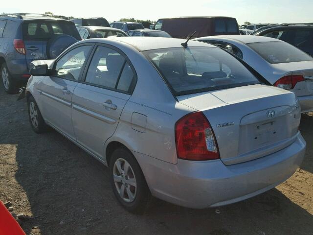 KMHCN46C28U197471 - 2008 HYUNDAI ACCENT GLS SILVER photo 3