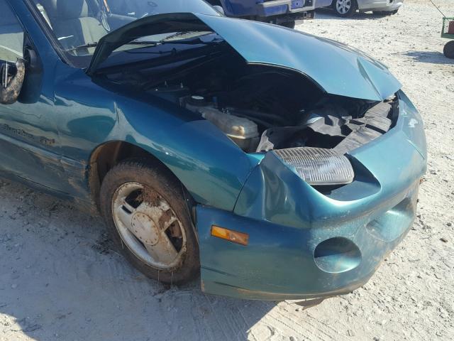 1G2JD12T6T7584975 - 1996 PONTIAC SUNFIRE GT GREEN photo 9