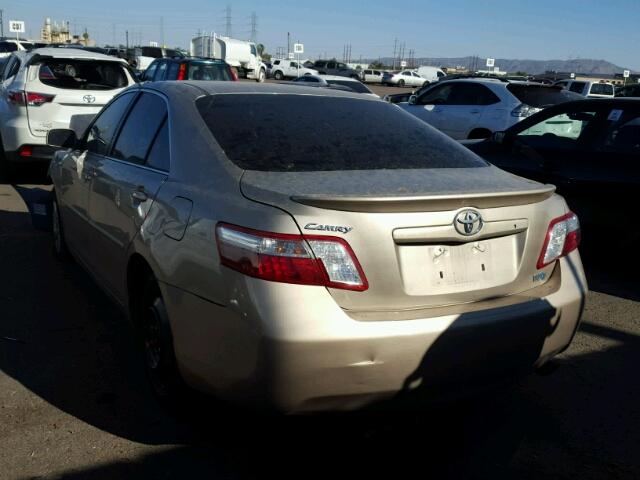 4T1BB46K79U081356 - 2009 TOYOTA CAMRY HYBR GOLD photo 3