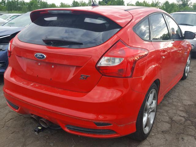 1FADP3L90DL233332 - 2013 FORD FOCUS ST RED photo 4