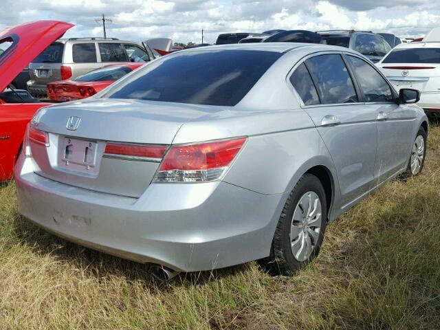 1HGCP2F38CA103818 - 2012 HONDA ACCORD LX SILVER photo 4