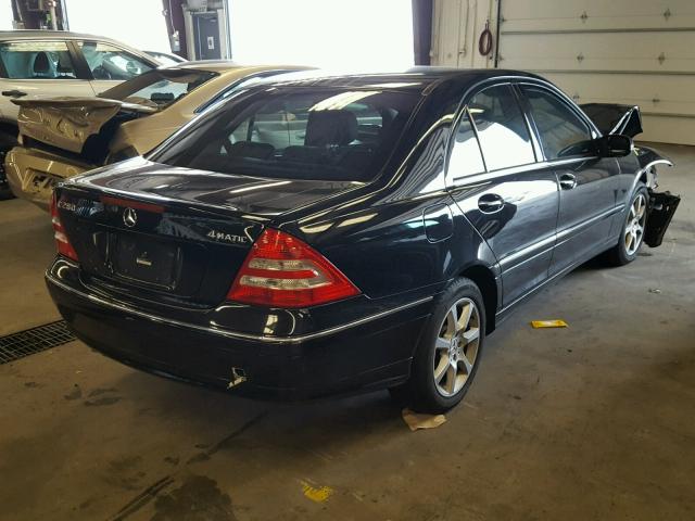 WDBRF92H37F889623 - 2007 MERCEDES-BENZ C 280 4MAT BLACK photo 4