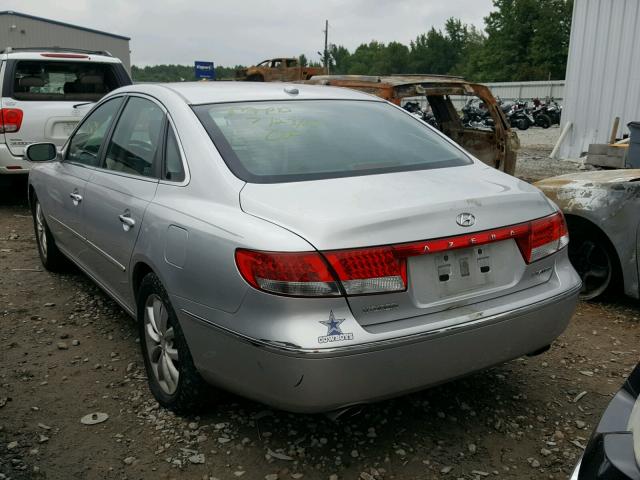 KMHFC46F68A264863 - 2008 HYUNDAI AZERA SE SILVER photo 3