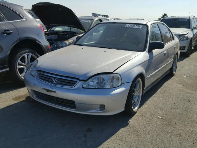 2HGEJ6611XH514839 - 1999 HONDA CIVIC BASE SILVER photo 2