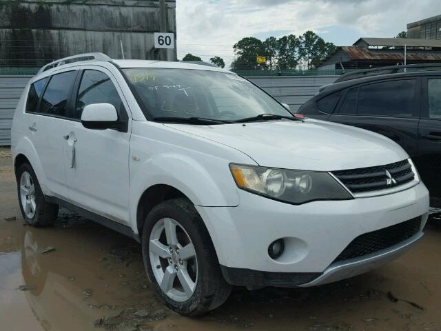 JA4MS41X57U002953 - 2007 MITSUBISHI OUTLANDER WHITE photo 1