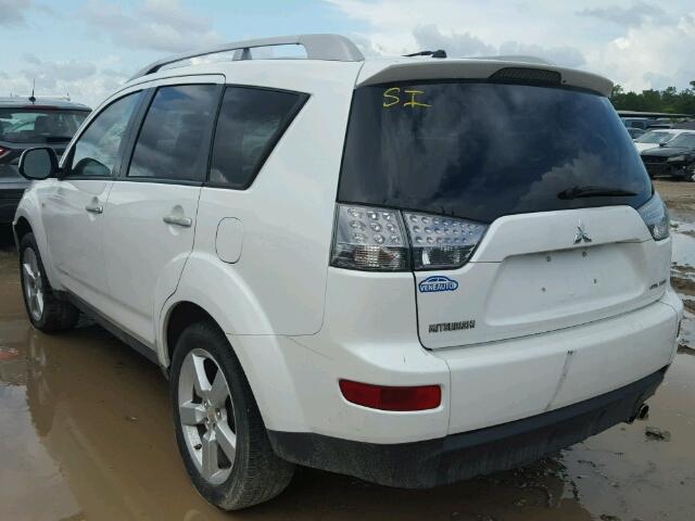 JA4MS41X57U002953 - 2007 MITSUBISHI OUTLANDER WHITE photo 3