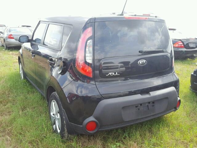 KNDJN2A26E7062518 - 2014 KIA SOUL BLACK photo 3