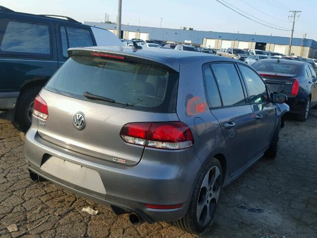 WVWHV7AJ8BW169266 - 2011 VOLKSWAGEN GTI GRAY photo 4