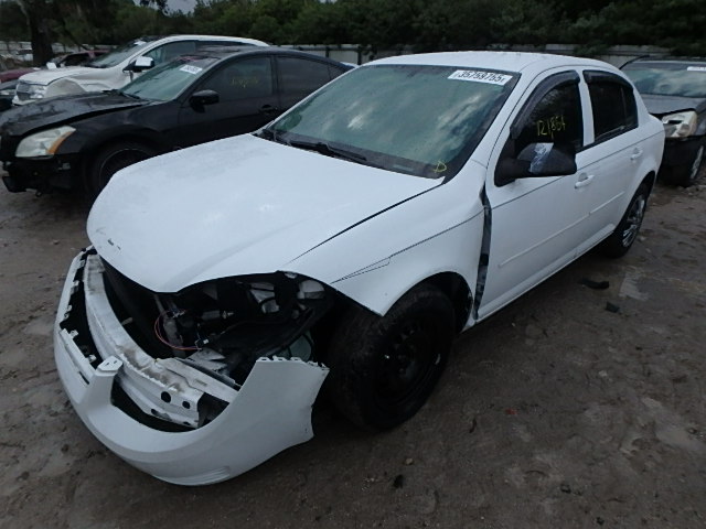 1G1AK52F957617756 - 2005 CHEVROLET COBALT WHITE photo 2