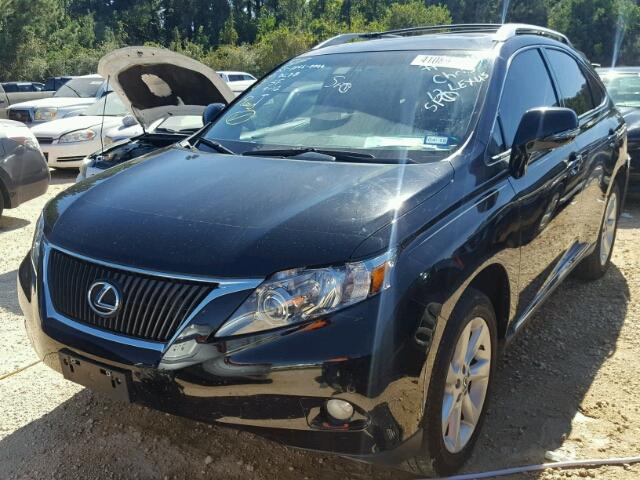 2T2ZK1BA2CC079108 - 2012 LEXUS RX 350 BLACK photo 2