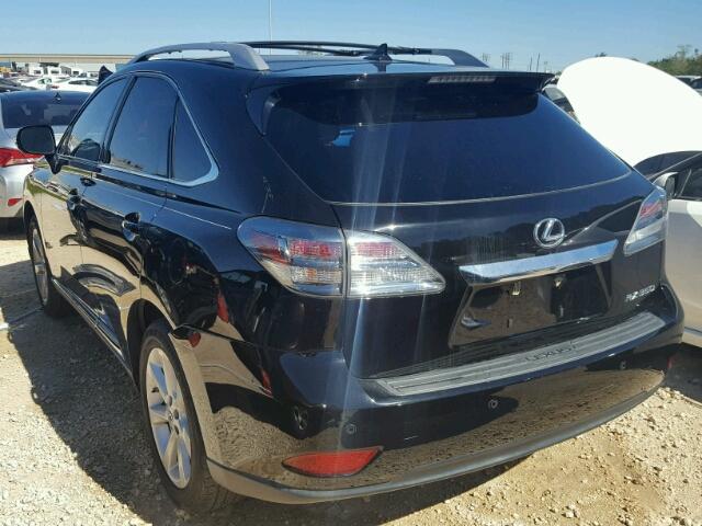 2T2ZK1BA2CC079108 - 2012 LEXUS RX 350 BLACK photo 3