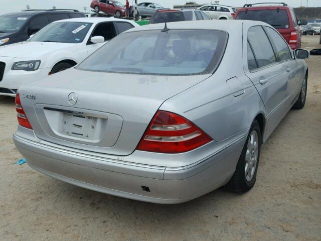 WDBNG70J11A221491 - 2001 MERCEDES-BENZ S SILVER photo 4