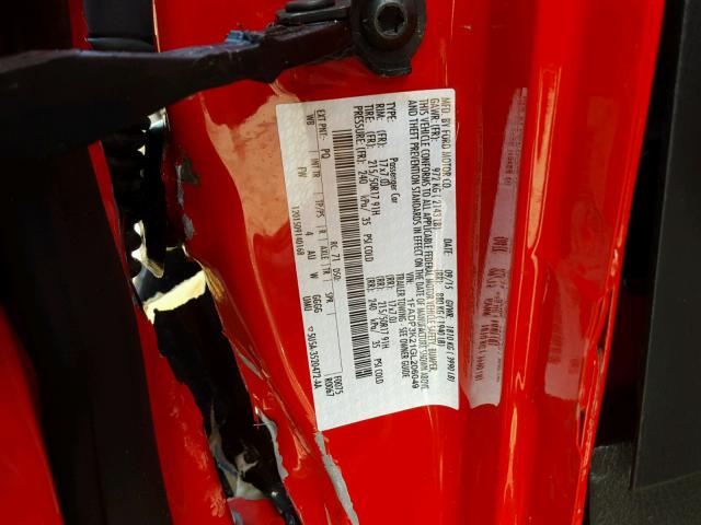 1FADP3K21GL206049 - 2016 FORD FOCUS RED photo 10