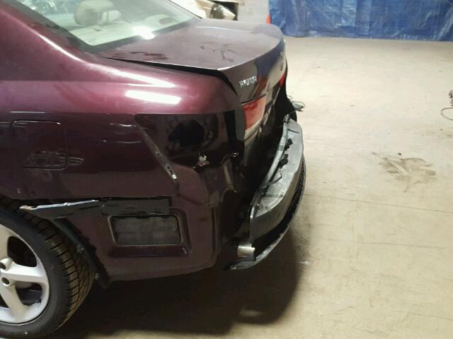 5NPEU46F76H013689 - 2006 HYUNDAI SONATA GLS BURGUNDY photo 9