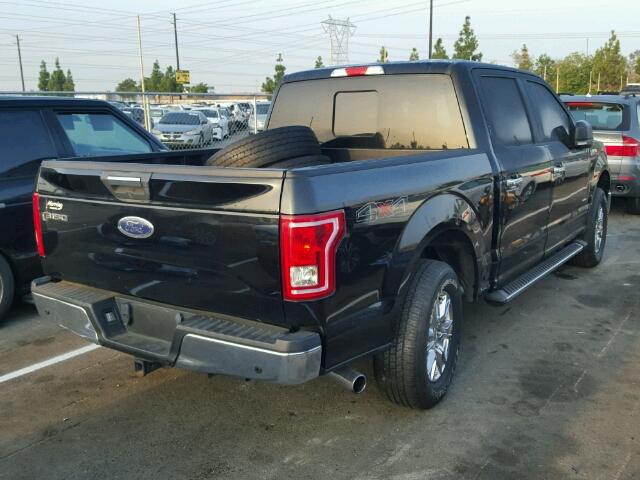 1FTEW1EG6GFA23984 - 2016 FORD F150 BLACK photo 4