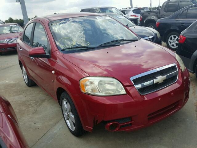 KL1TG56648B189423 - 2008 CHEVROLET AVEO RED photo 1