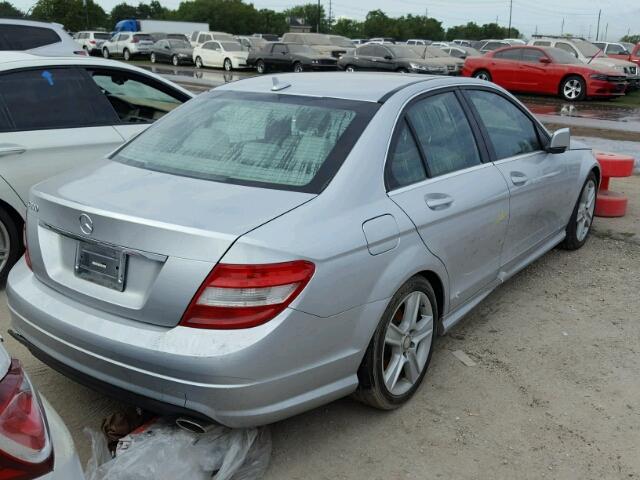 WDDGF5EB2BA473552 - 2011 MERCEDES-BENZ C SILVER photo 4