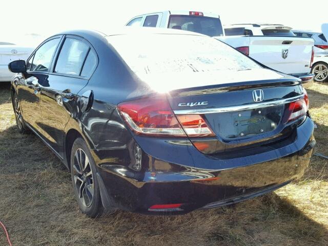 19XFB2F81EE065743 - 2014 HONDA CIVIC BLACK photo 3