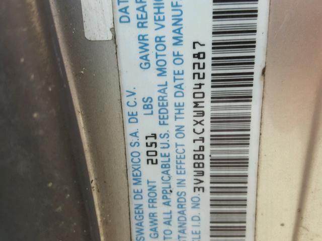 3VWBB61CXWM042287 - 1998 VOLKSWAGEN NEW BEETLE Gümüş foto 10