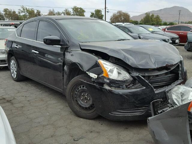 3N1AB7AP5FY337445 - 2015 NISSAN SENTRA S BLACK photo 1