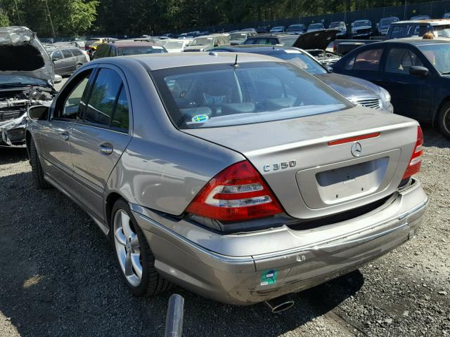 WDBRF56H36F775610 - 2006 MERCEDES-BENZ C 350 BEIGE photo 3