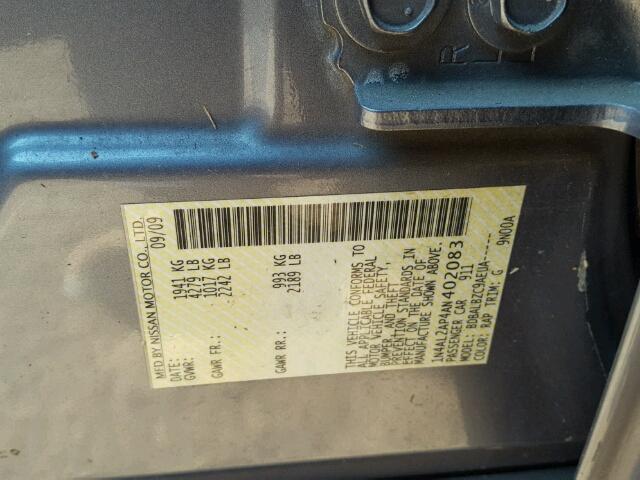 1N4AL2AP4AN402083 - 2010 NISSAN ALTIMA BLUE photo 10