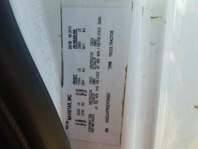 3HSDJAPR0EN784842 - 2014 INTERNATIONAL PROSTAR أبيض صورة 10