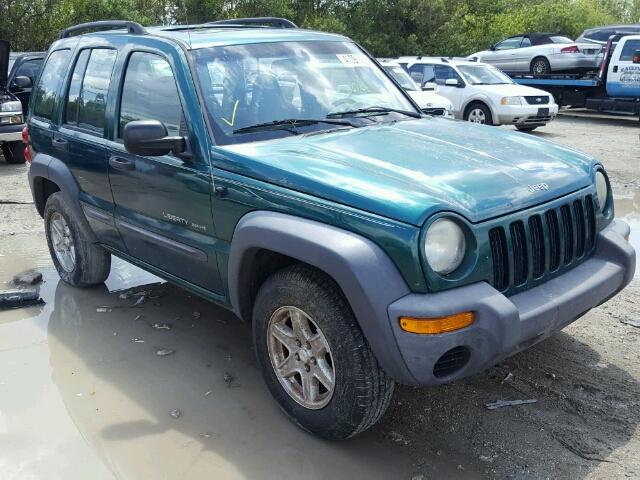 1J4GK48K13W719386 - 2003 JEEP LIBERTY SP GREEN photo 1