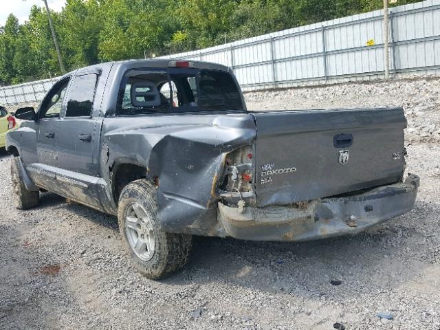 1D7HW48N66S716283 - 2006 DODGE DAKOTA QUA GRAY photo 3