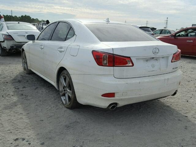 JTHBF5C28C5171411 - 2012 LEXUS IS WHITE photo 3