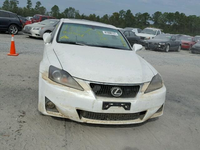 JTHBF5C28C5171411 - 2012 LEXUS IS WHITE photo 9