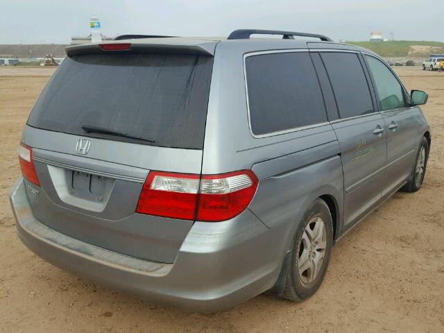 5FNRL38407B114826 - 2007 HONDA ODYSSEY EX GRAY photo 4