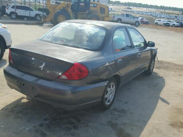 KNAFB121725120459 - 2002 KIA SPECTRA BA GRAY photo 4