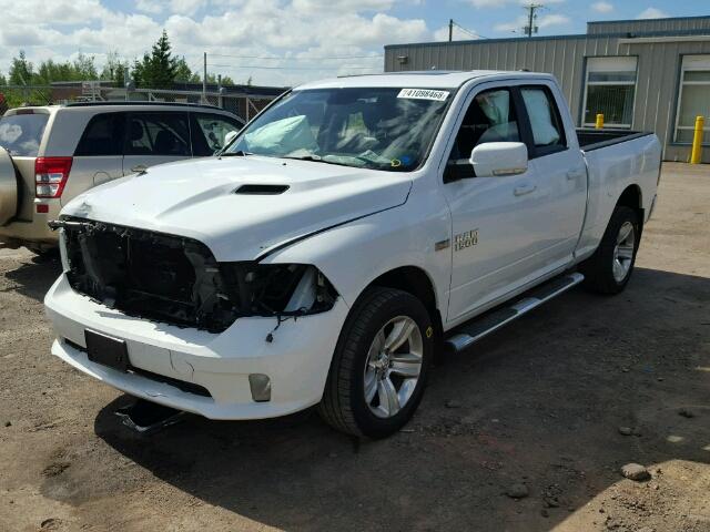 1C6RR7HT8DS622030 - 2013 RAM 1500 SPORT WHITE photo 2