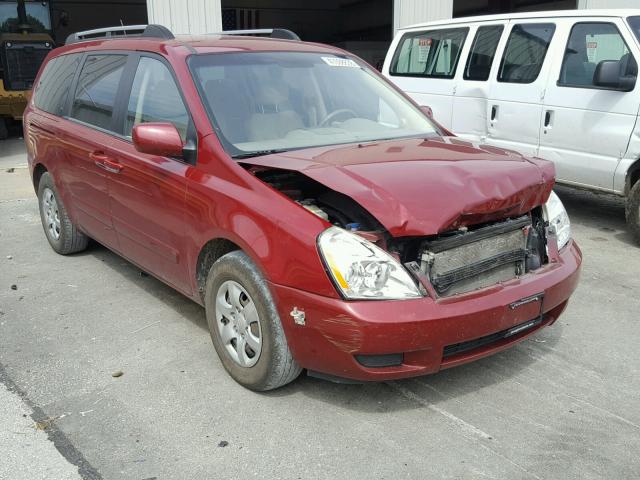 KNDMB233496279525 - 2009 KIA SEDONA EX RED photo 1