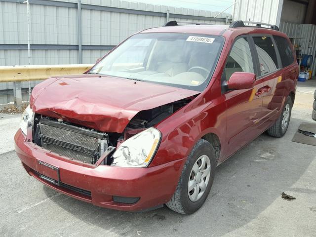 KNDMB233496279525 - 2009 KIA SEDONA EX RED photo 2