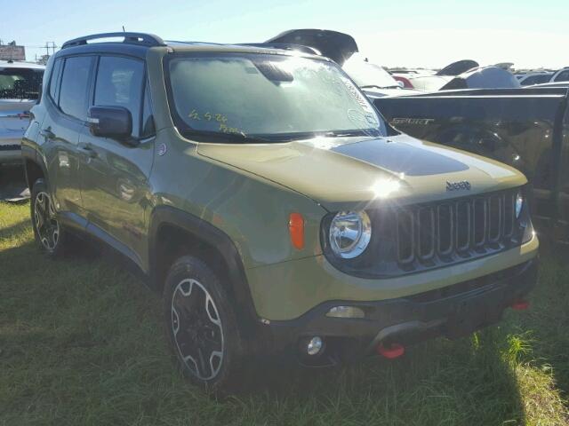 ZACCJBCT6FPB82169 - 2015 JEEP RENEGADE GREEN photo 1