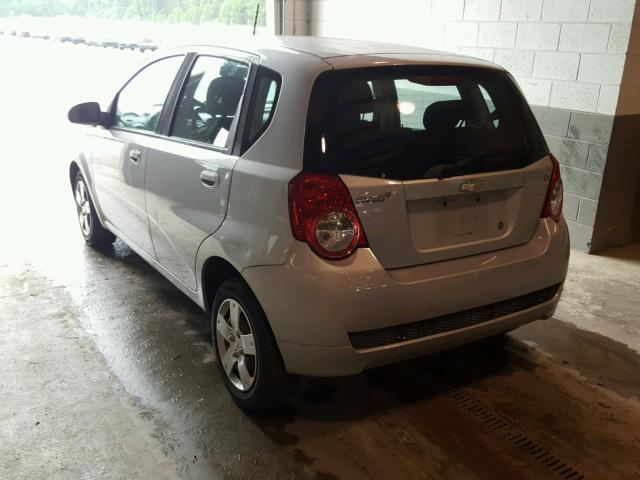 KL1TD6DE8AB124248 - 2010 CHEVROLET AVEO LS SILVER photo 3