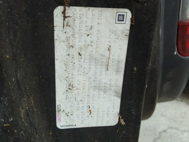 1G2WJ14T5MF275582 - 1991 PONTIAC GRAND PRIX BLACK photo 10