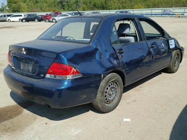 JA3AJ26E96U019999 - 2006 MITSUBISHI LANCER BLUE photo 4