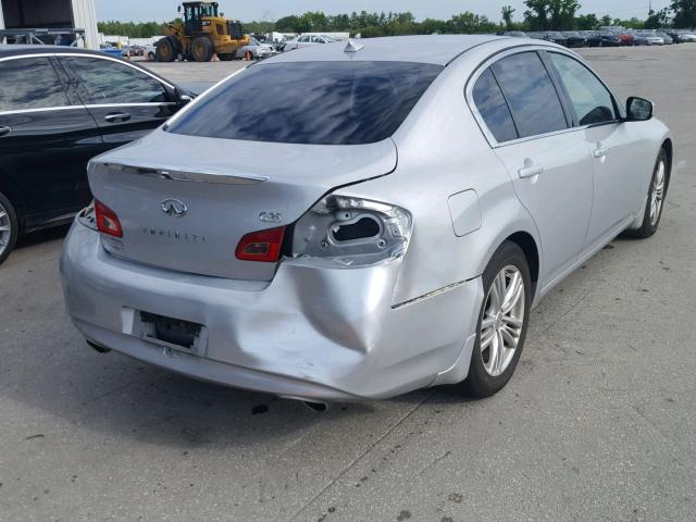 JN1DV6AP1CM812635 - 2012 INFINITI G25 BASE SILVER photo 4