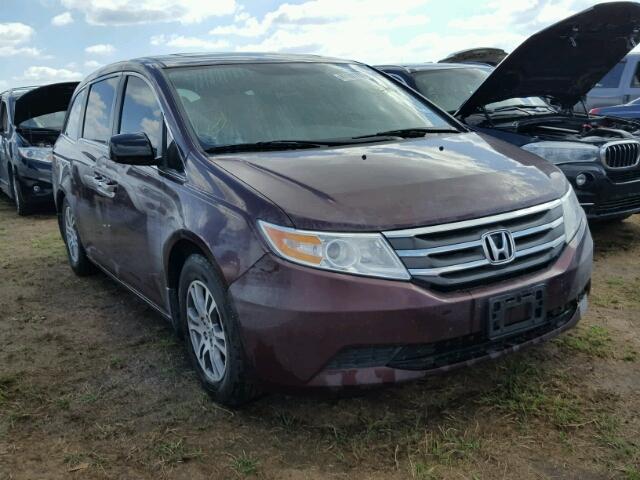 5FNRL5H64DB030341 - 2013 HONDA ODYSSEY MAROON photo 1