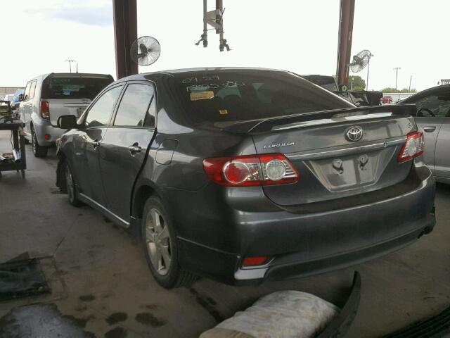 5YFBU4EE0DP136729 - 2013 TOYOTA COROLLA BA GRAY photo 3