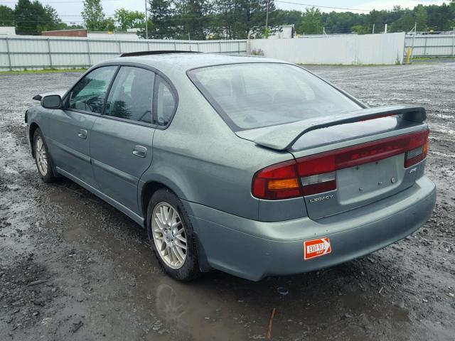 4S3BE625747205754 - 2004 SUBARU LEGACY L S GREEN photo 3