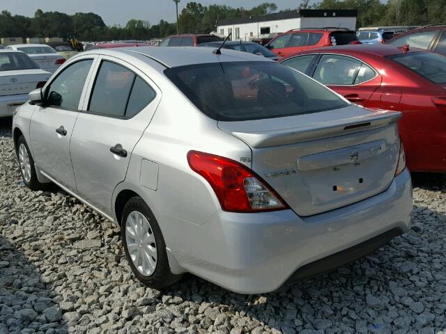 3N1CN7AP2GL904466 - 2016 NISSAN VERSA S SILVER photo 3