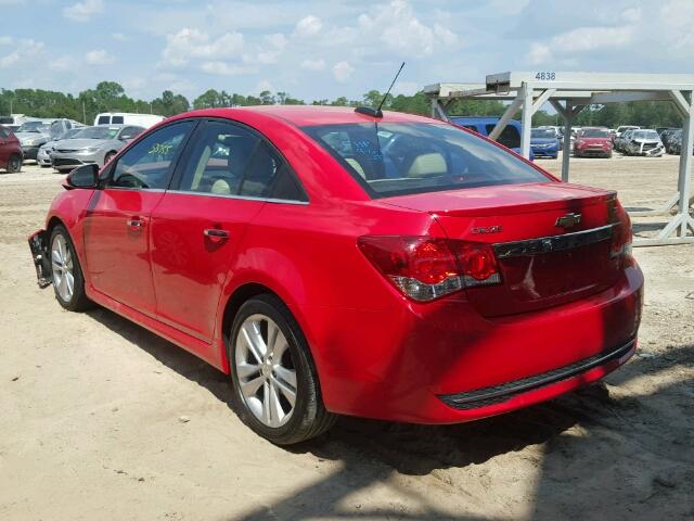 1G1PG5SB8F7286761 - 2015 CHEVROLET CRUZE LTZ RED photo 3