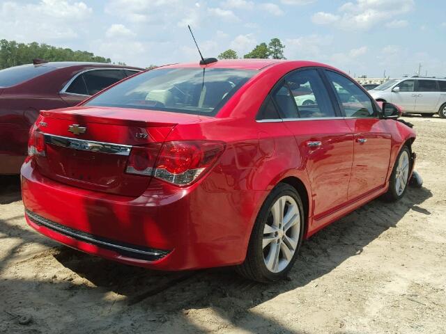 1G1PG5SB8F7286761 - 2015 CHEVROLET CRUZE LTZ RED photo 4