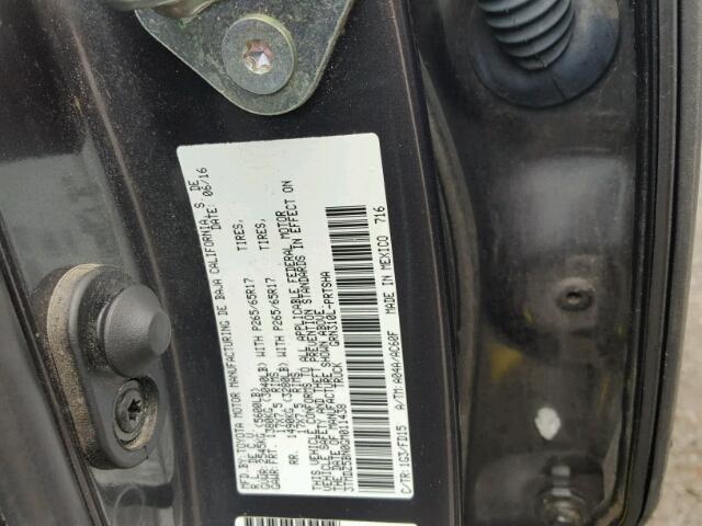 3TMDZ5BN0GM011438 - 2016 TOYOTA TACOMA DOU BLACK photo 10