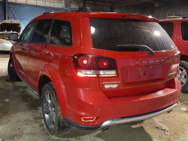 3C4PDCGG6FT622816 - 2015 DODGE JOURNEY CR RED photo 3